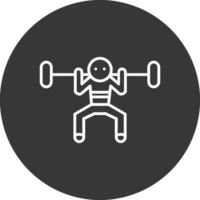 Workout Line Inverted Icon Design vector