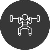 Workout Line Inverted Icon Design vector