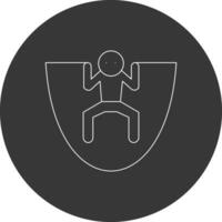 Skipping Line Inverted Icon Design vector