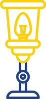 Lamp Line Two Colour Icon Design vector