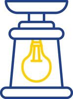 Lantern Line Two Colour Icon Design vector