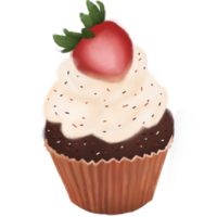 Chocolate Cream Cupcake Dessert png