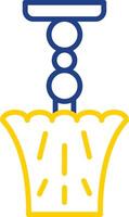 Lamp Line Two Colour Icon Design vector
