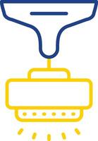 Lamp Line Two Colour Icon Design vector