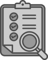 Clipboard Line Filled Greyscale Icon Design vector