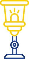 Lamp Line Two Colour Icon Design vector