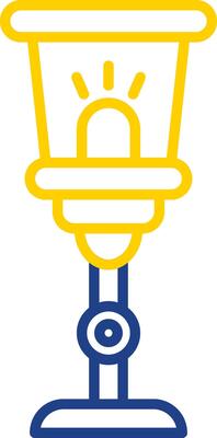 Lamp Line Two Colour Icon Design