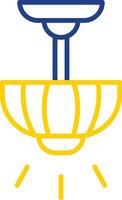 Lamp Line Two Colour Icon Design vector