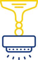 Lamp Line Two Colour Icon Design vector