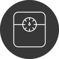 Weight Scale Line Inverted Icon Design vector