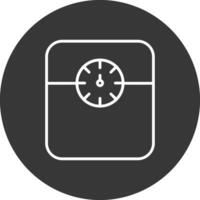 Weight Scale Line Inverted Icon Design vector