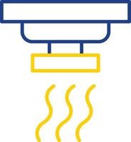 Smoke Detector Line Two Colour Icon Design vector