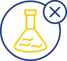 No Chemical Line Two Colour Icon Design vector