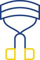 Curler Line Two Colour Icon Design vector