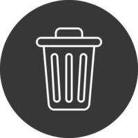 Dustbin Line Inverted Icon Design vector