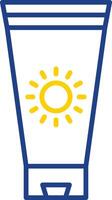 Sunblock Cream Line Two Colour Icon Design vector