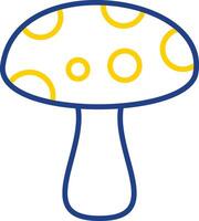 Mushroom Line Two Colour Icon Design vector