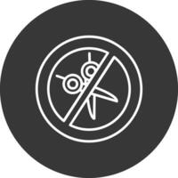 No Scissors Line Inverted Icon Design vector