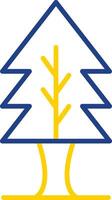 Tree Line Two Colour Icon Design vector