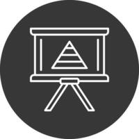 Pyramid Chart Line Inverted Icon Design vector