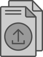 Upload Line Filled Greyscale Icon Design vector