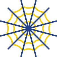 Spider Web Line Two Colour Icon Design vector