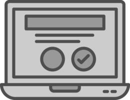 Consent Line Filled Greyscale Icon Design vector