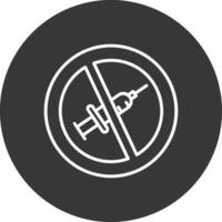 No Needle Line Inverted Icon Design vector