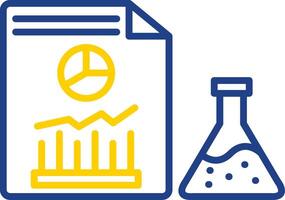 Chemical Analysis Line Two Colour Icon Design vector