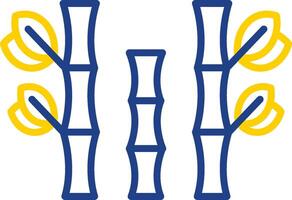 Bamboo Line Two Colour Icon Design vector