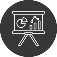 Bar Chart Line Inverted Icon Design vector