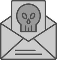 Spam Line Filled Greyscale Icon Design vector