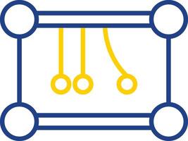 Newtons Cradle Line Two Colour Icon Design vector
