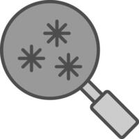 Virus Scan Line Filled Greyscale Icon Design vector