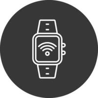 Wifi línea invertido icono diseño vector