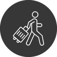 Person Line Inverted Icon Design vector