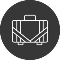 Suitcase Line Inverted Icon Design vector