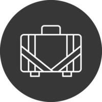 Suitcase Line Inverted Icon Design vector