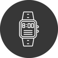 hora línea invertido icono diseño vector