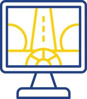 Driving Control Line Two Colour Icon Design vector