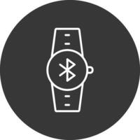 Bluetooth Line Inverted Icon Design vector