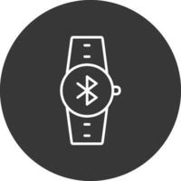 Bluetooth línea invertido icono diseño vector