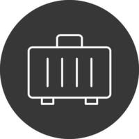 Suitcase Line Inverted Icon Design vector