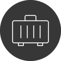 Suitcase Line Inverted Icon Design vector