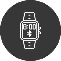 Bluetooth Line Inverted Icon Design vector