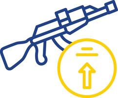 Weapon Line Two Colour Icon Design vector