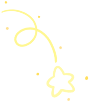 Gekritzel Gold Star groß und Mini Star und Sterne Clip Art Hand gezeichnet Illustration funkeln Dekoration Symbol png