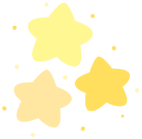 Doodle Gold Star big and mini star and stars clipart hand drawn illustration sparkle decoration symbol png