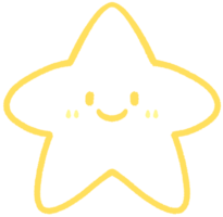 Doodle Gold Star big and mini star and stars clipart hand drawn illustration sparkle decoration symbol png