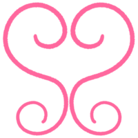 rosa Linea artistica cuore grande e mini cuore e cuori Linee clipart mano disegnato illustrazione png